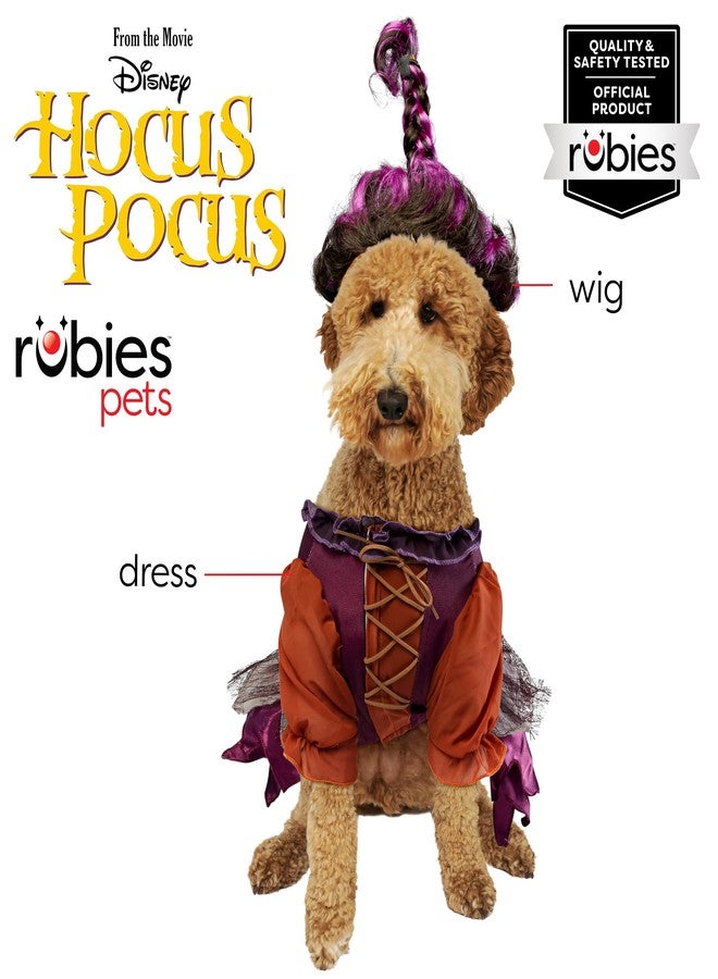 روبيز زي تنكري للحيوانات الأليفة مستوحى من فيلم ديزني هوكوس بوكوس: زي ماري ساندرسون للكلاب أو القطط من روبيز، مقاس صغير - Image 2